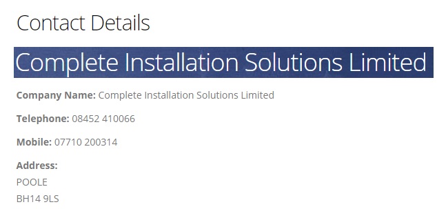 Complete Installation Solutions Ltd
